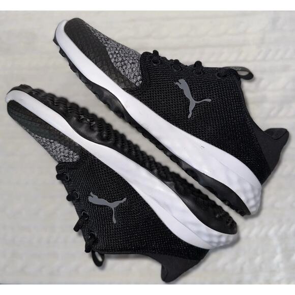 Golf Shoes Puma Grip Fusion Black Gray Unisex Lace Up EU Sz 40 US M 7.5 Or W 9.5 main image 9
